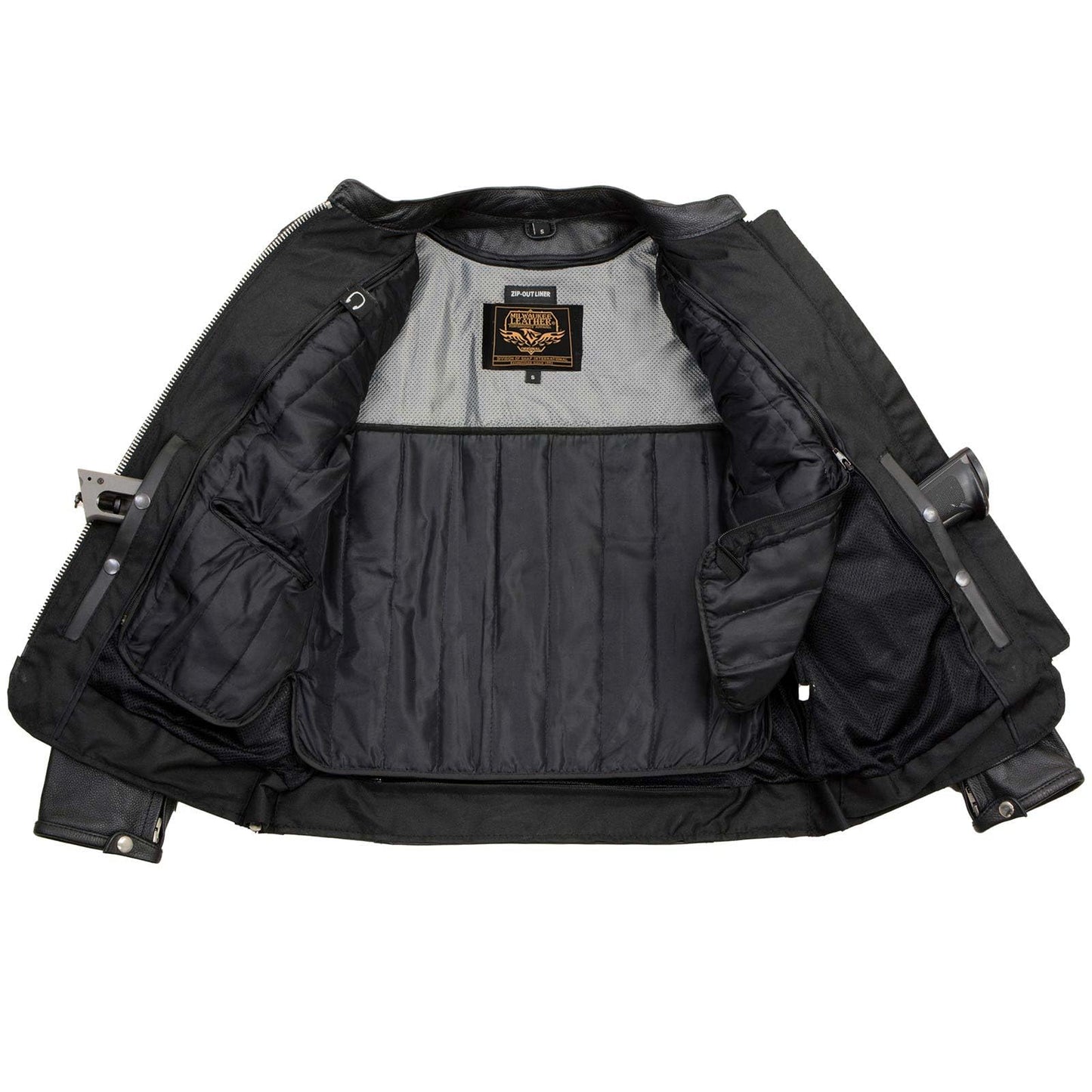Milwaukee Leather LKL27008 Women's Premium Black Leather Motorcycle Rider Jacket with CE Armor Protection - Medium