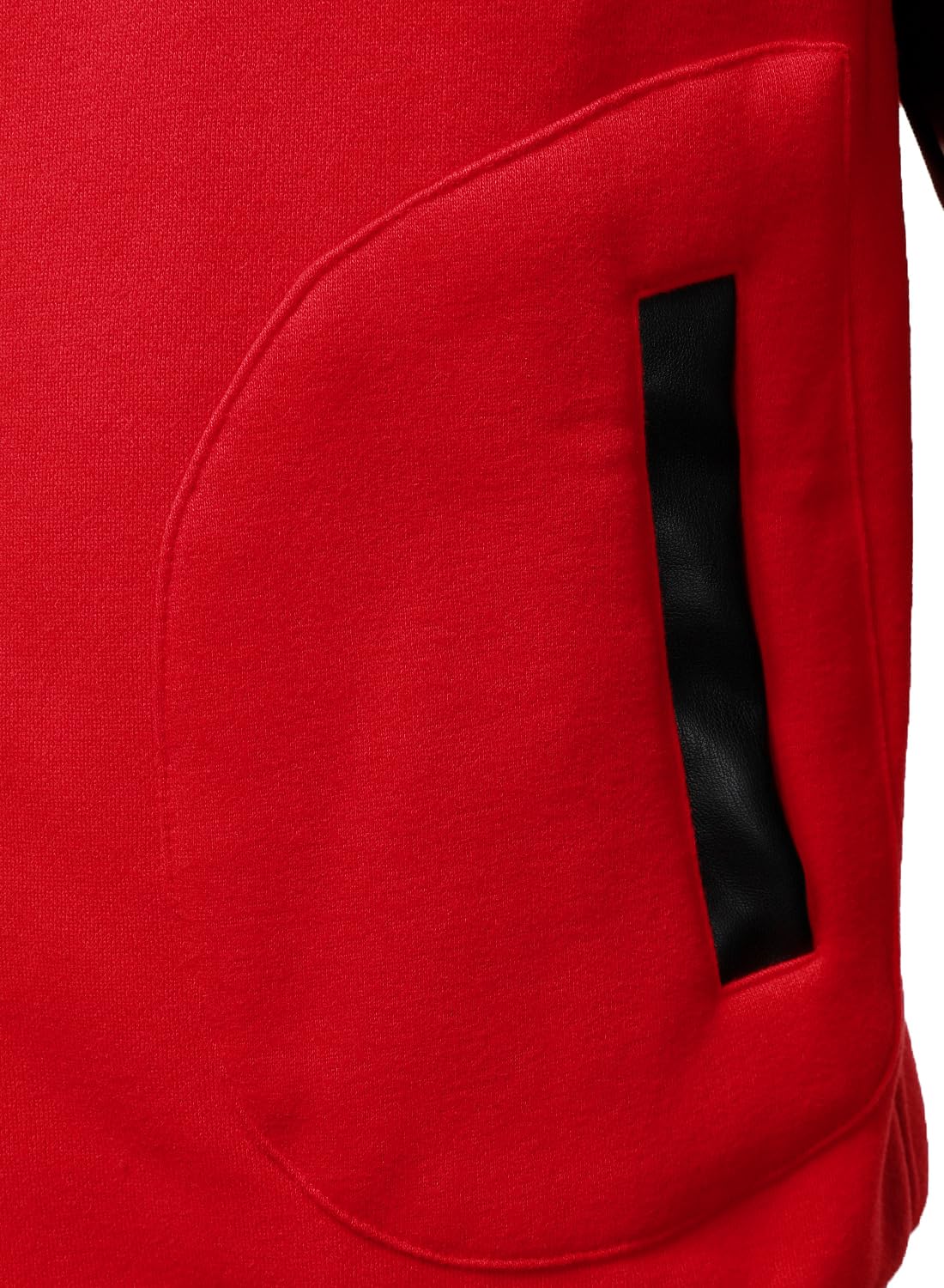 FANARCHER Men's Varsity Baseball Jacket Cotton Blend Letterman Jacket with Faux Leather Sleeve Bomber Coat