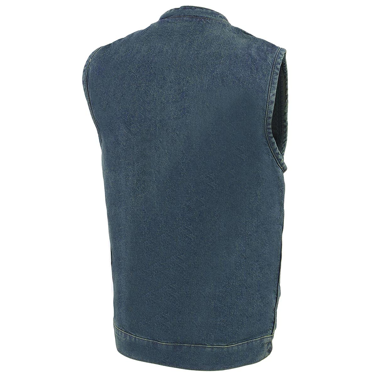 Milwaukee Leather Men's Classic Club Style Premium Denim Motorcycle Biker Vests MDM - 4X-Large
