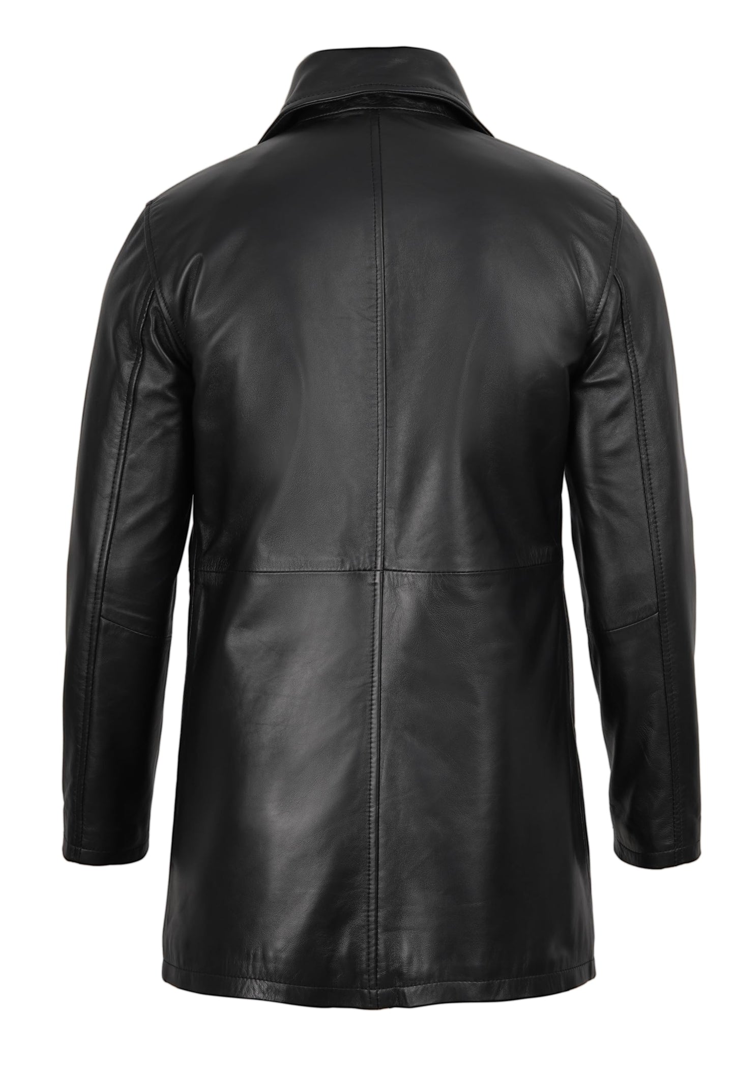 fjackets 3/4 Genuine Leather Jacket Men - black leather jacket for men | [1500042] Suprnatural Black, S