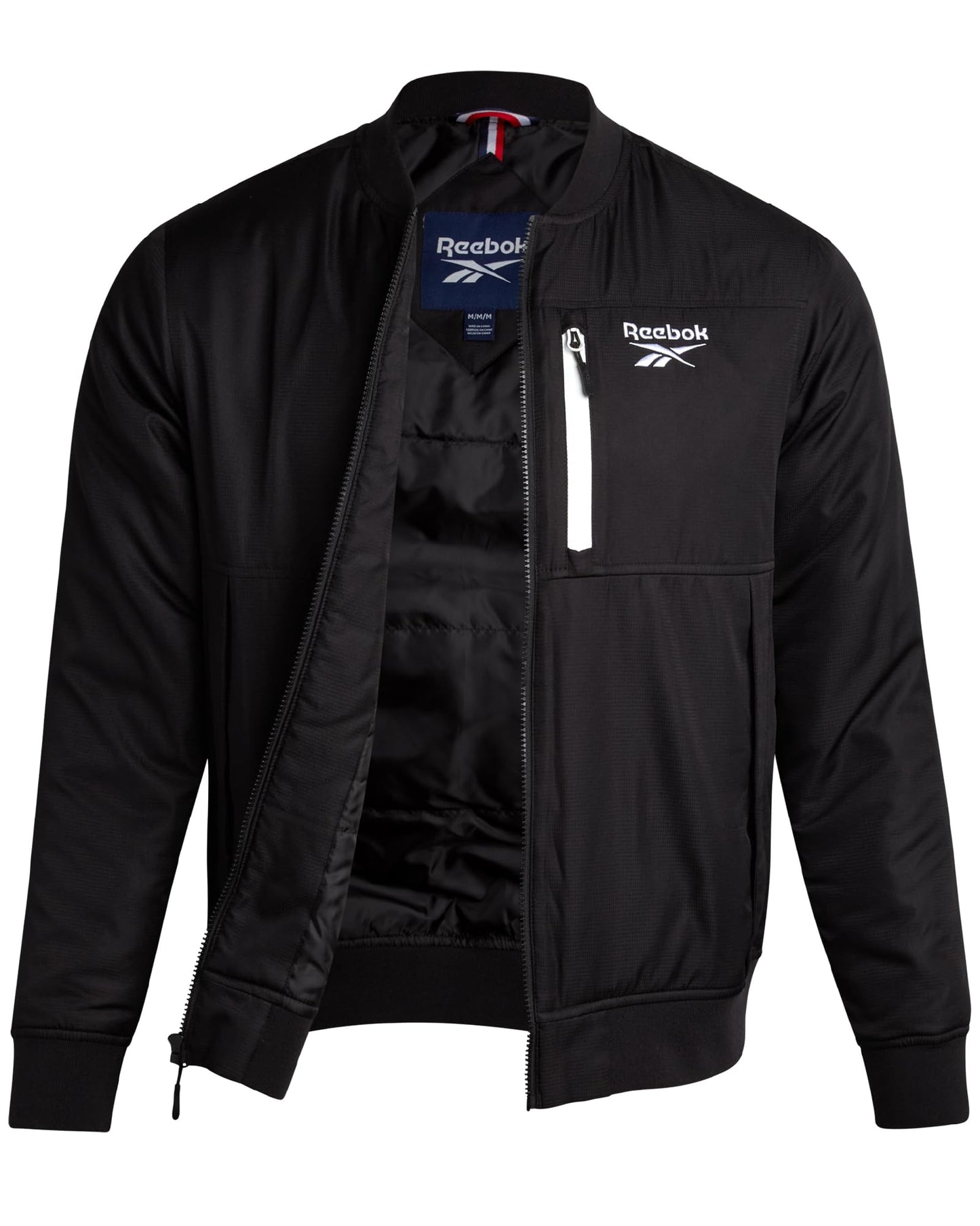 Reebok Mens Insulated Bomber Jacket for Golf, Gym & Hiking