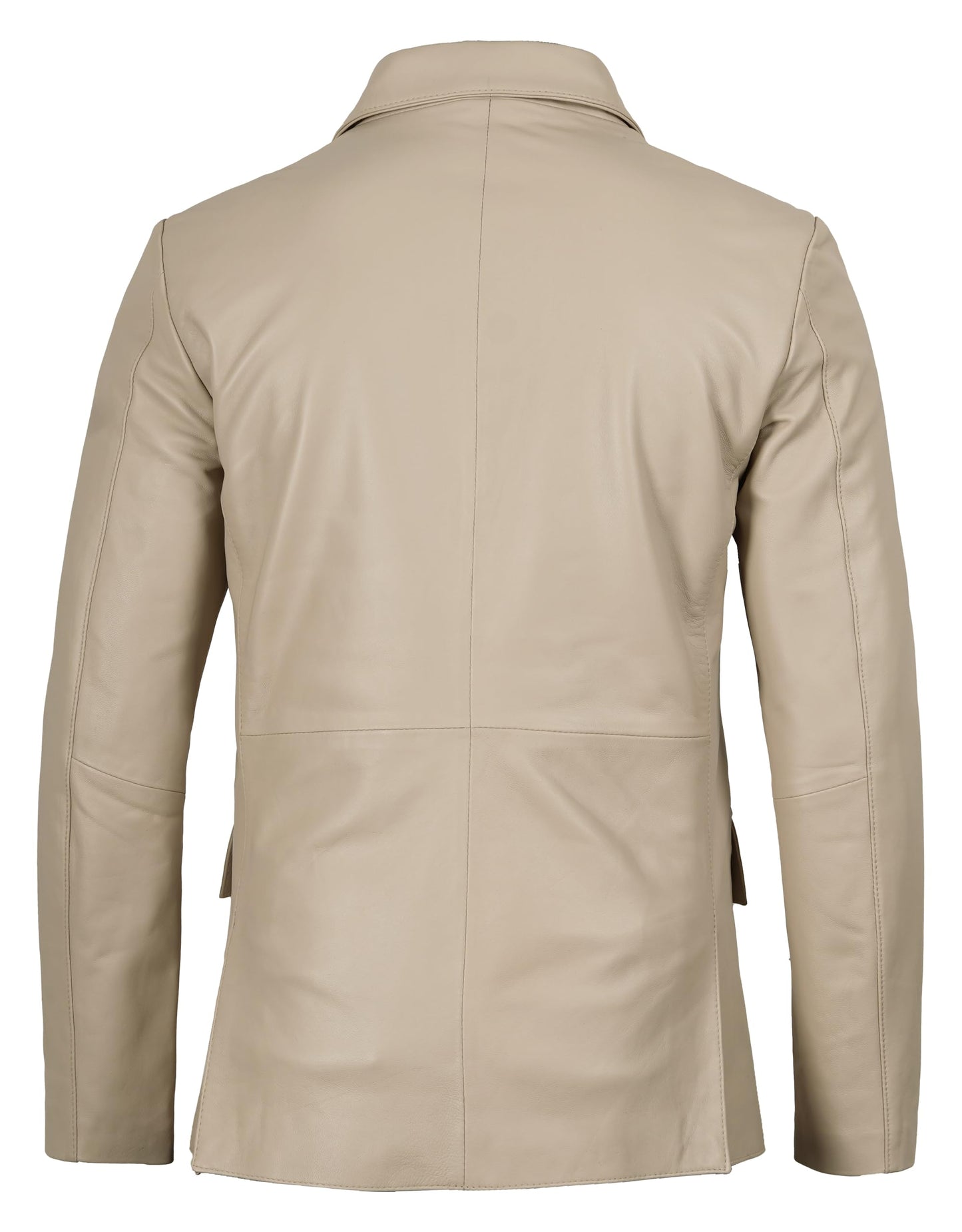 fjackets Lambskin Leather Jacket Classic Style Leather Blazer Mens - Leather Coat For Men, 2 Button Blazer Beige| [1123783], M