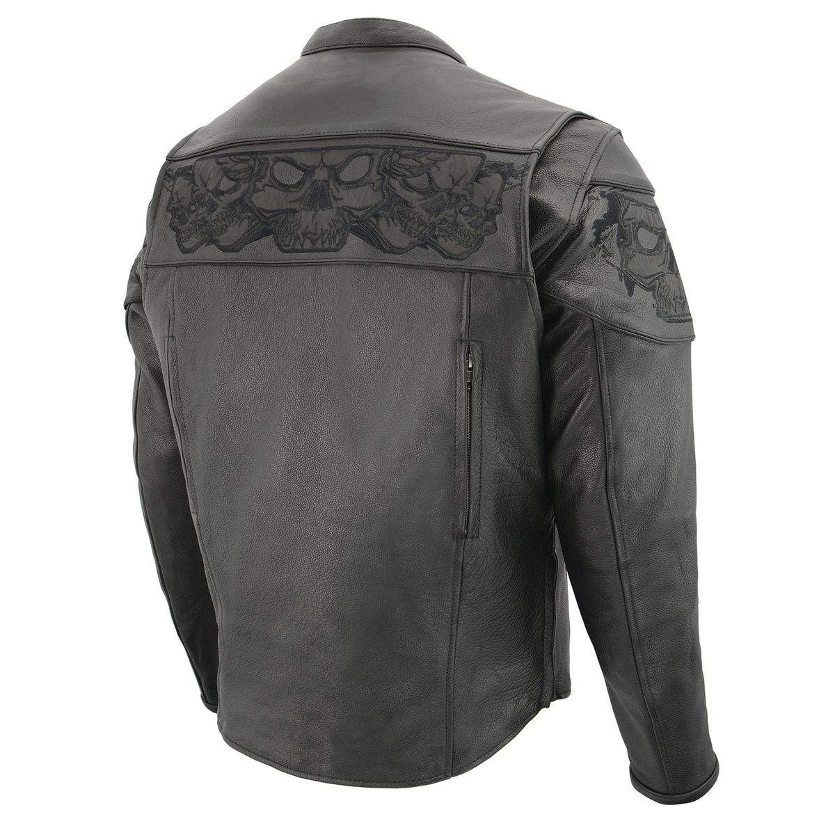 Milwaukee Leather Men's Classic Premium Leather Motorcycle Jacket with Cool-Tec Climate Control Treatement - X-Large