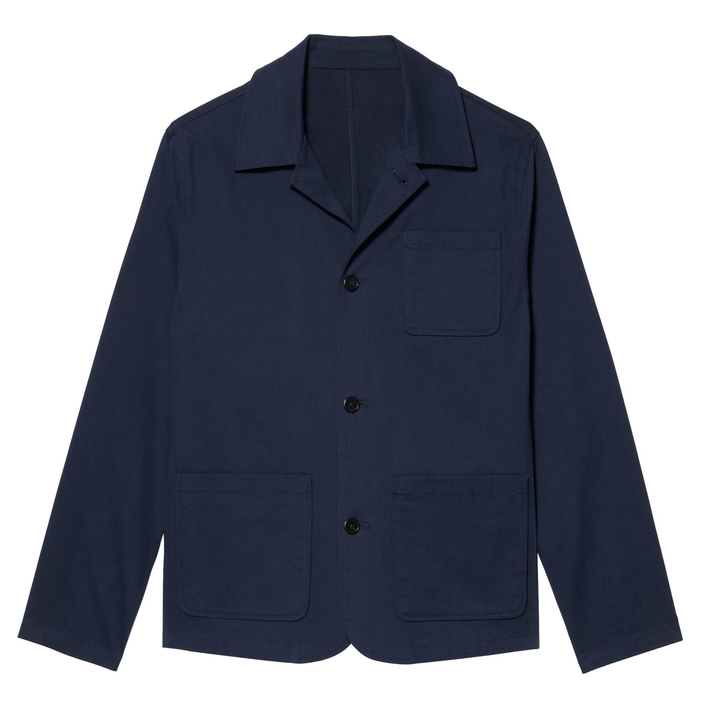 Michael Kors Men's Cotton Linen Chore Coat, Midnight, X-Large