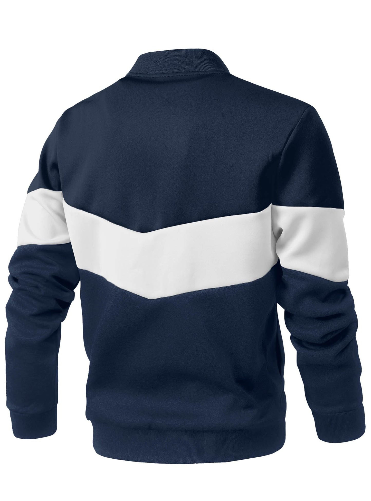 HYPESTFIT Men's Lightweight Jacket Casual Bomber Jacket Color Block Varsity Coat