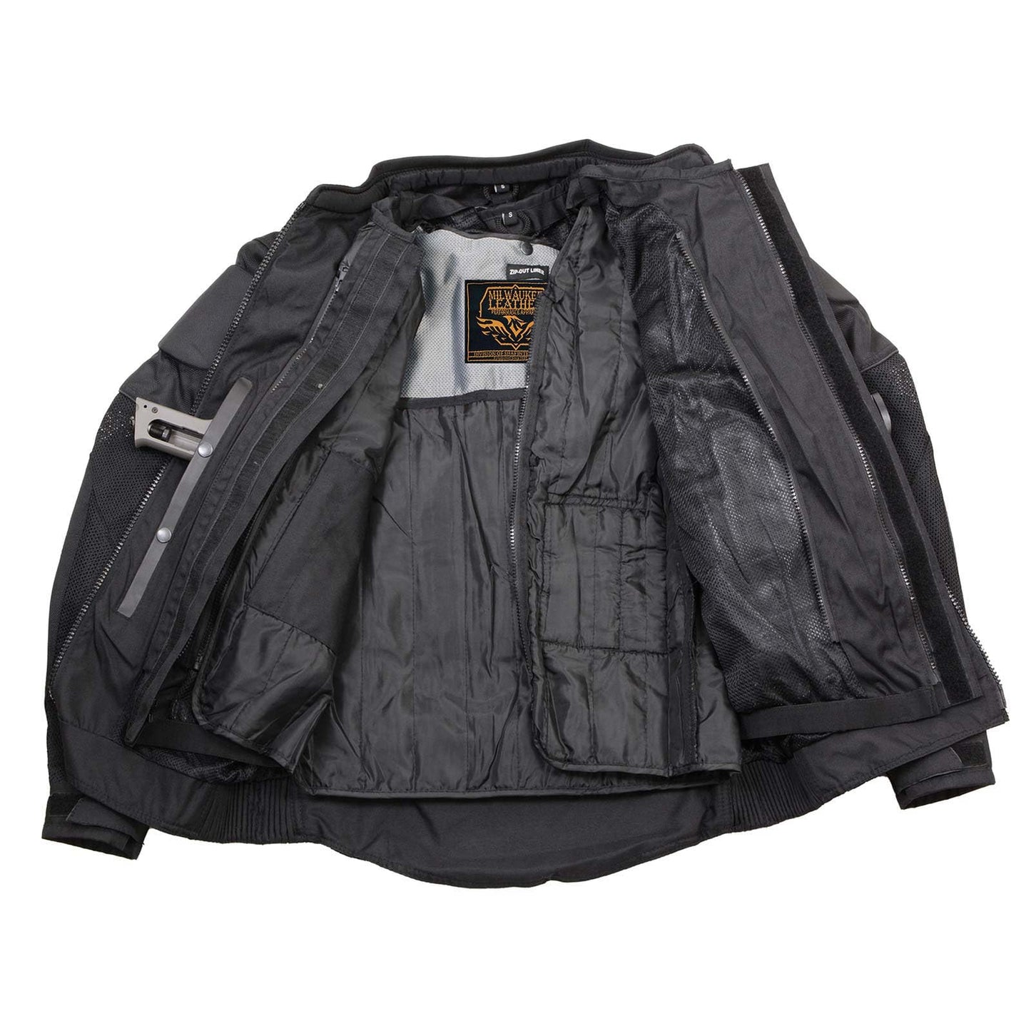 Milwaukee Leather Men’s CE Armored All-Season Motorcycle Jacket - Protective Textile Racer Design - X-Large