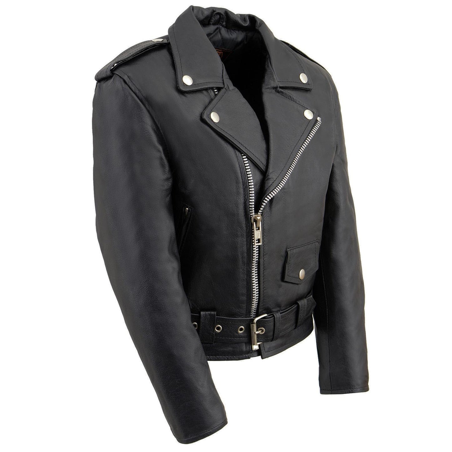 Milwaukee Leather Kids Uni-Sex Classic Leather Jacket - Biker Style - Medium