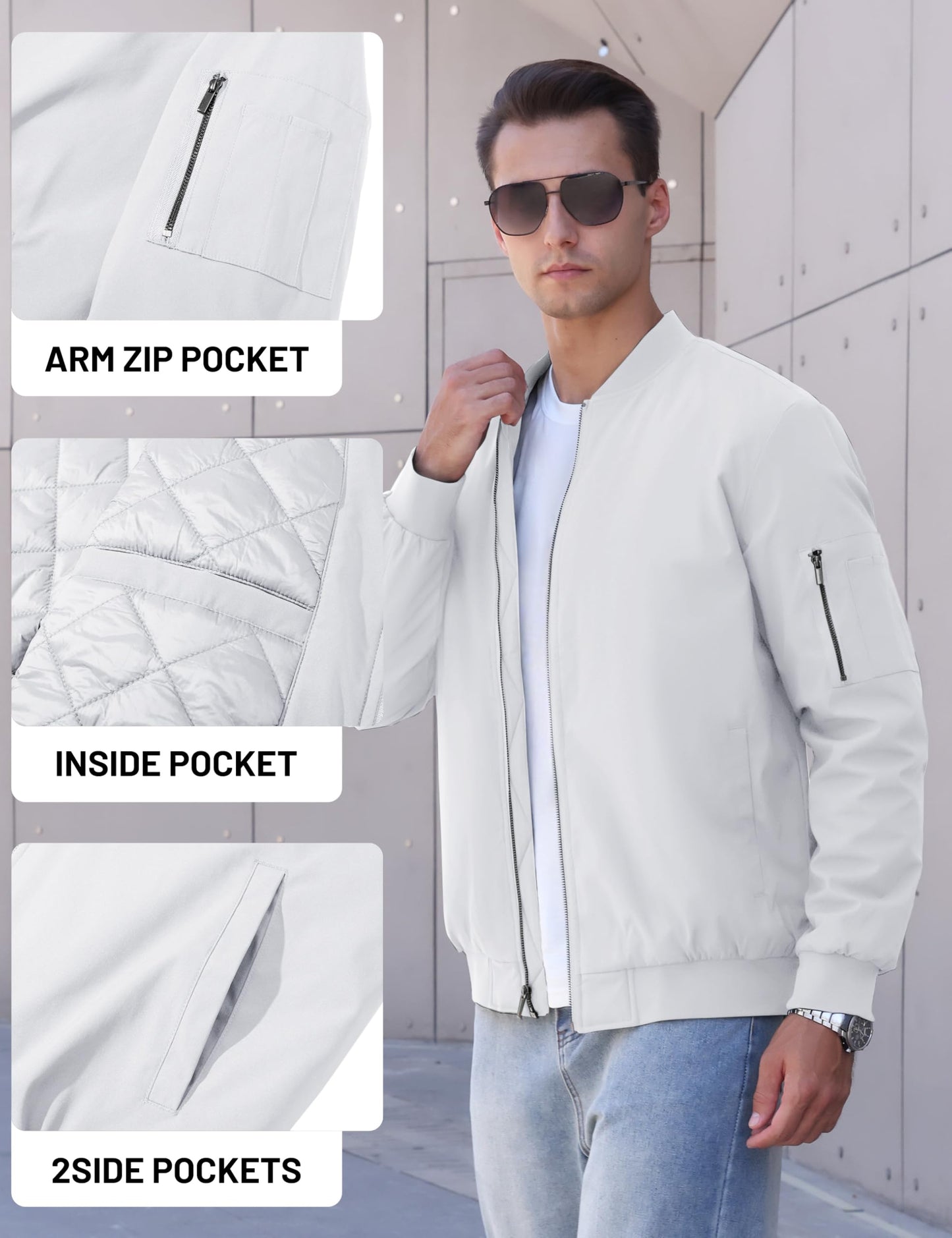 TACVASEN Mens Jacket Water-Resistant Fleece Winter Coat for Outdoor Wear