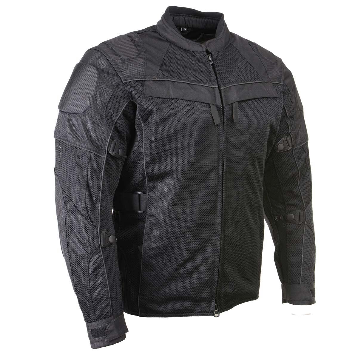 Milwaukee Leather Men’s CE Armored All-Season Motorcycle Jacket - Protective Textile Racer Design - X-Large