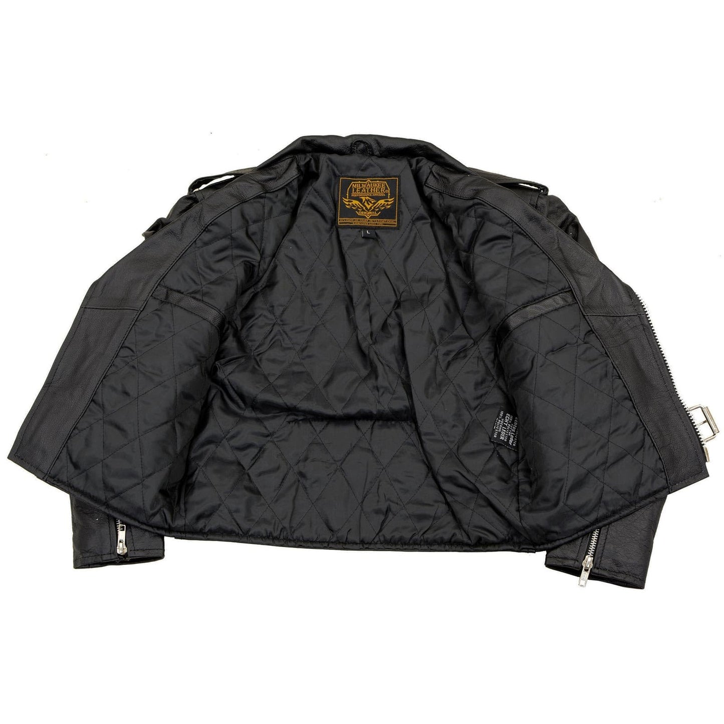 Milwaukee Leather Kids Uni-Sex Classic Leather Jacket - Biker Style - Medium