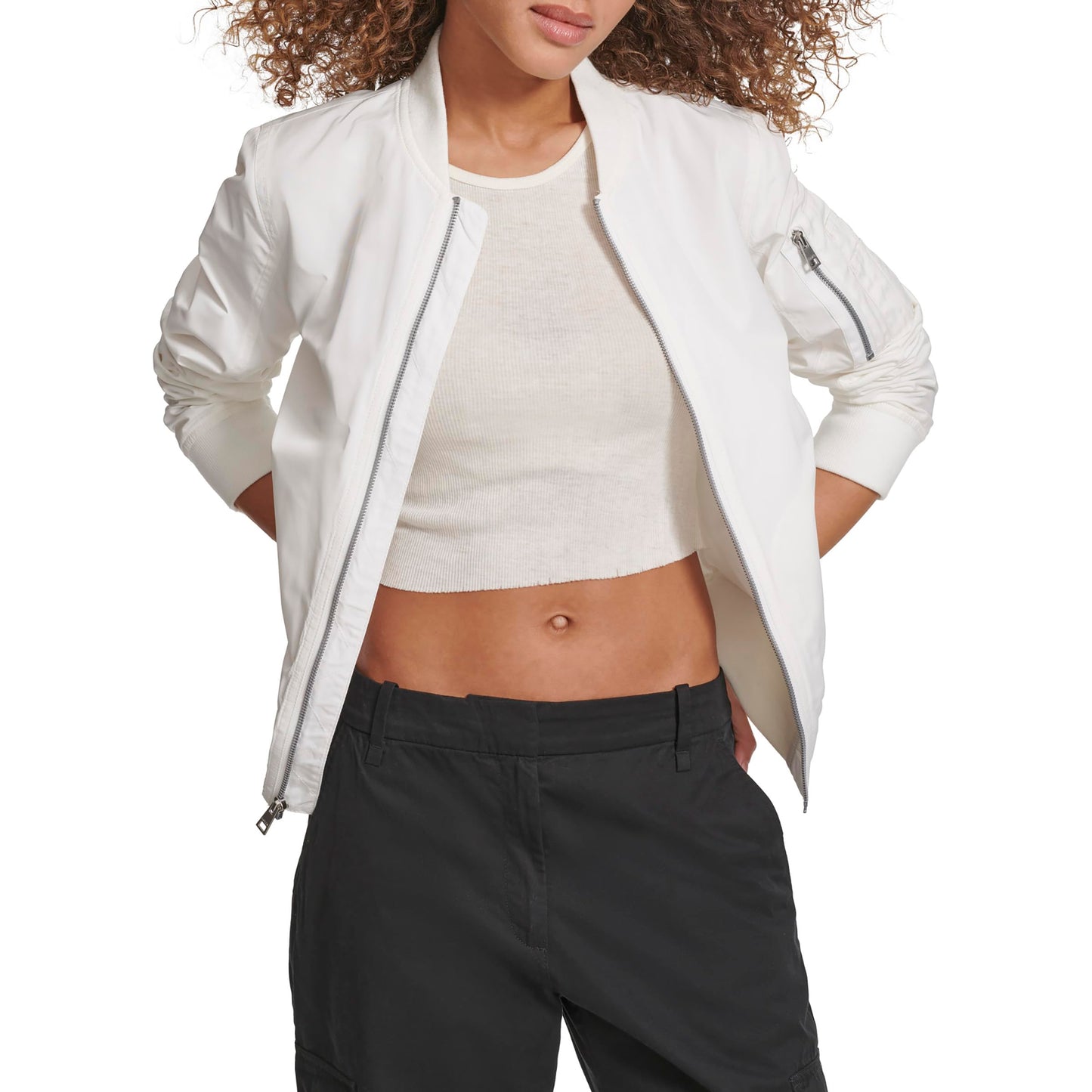 Levi's® Flight Bomber Jacket White Solid SM