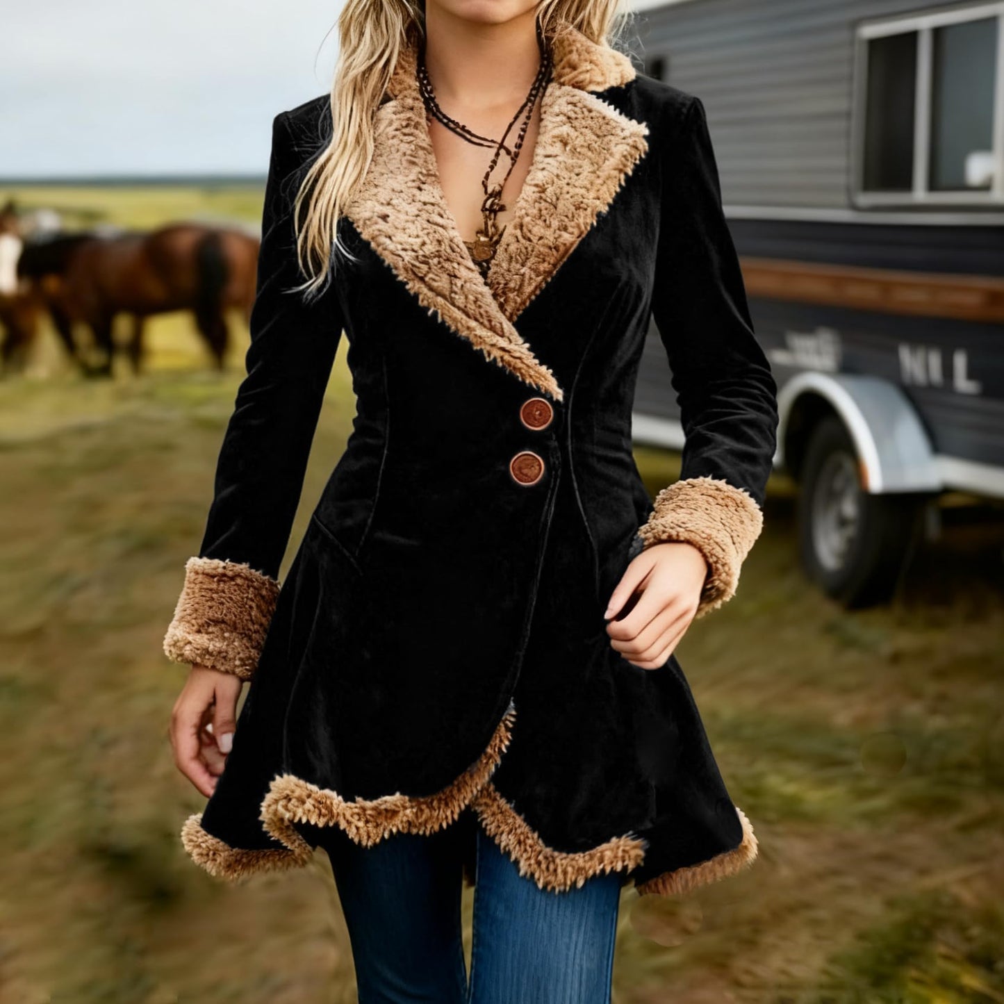 utcoco Womens Sherpa Lined Suede Jacket 2026 Fall Fashion Outfits Slim-Fit Faux leather Fleece Jackets Winter Coats (Medium, Black)