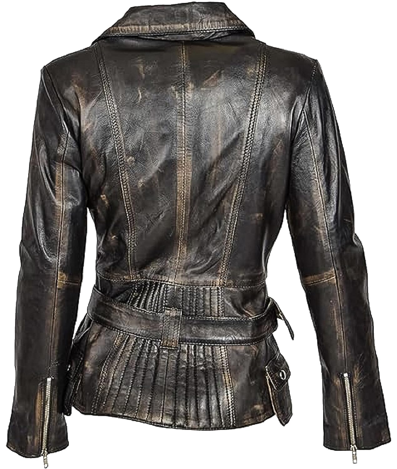 Crafter Womens Genuine Lambskin Leather Jacket | Classic rider leather jacket | Black Leather Jacket Women | Womens Leather Jacket