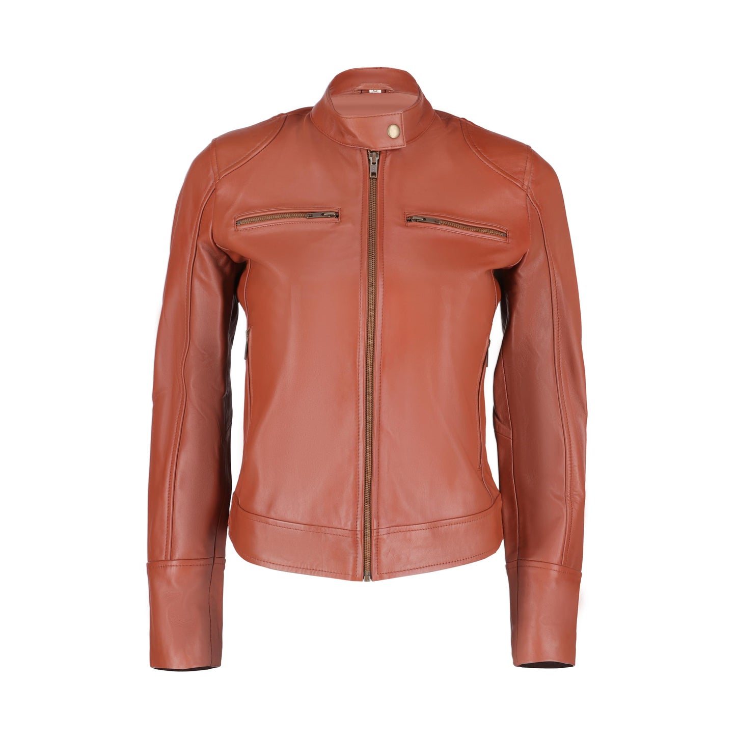TLC Real Lambskin Leather Jacket Women - Soft Cafe Racer leather moto jacket women