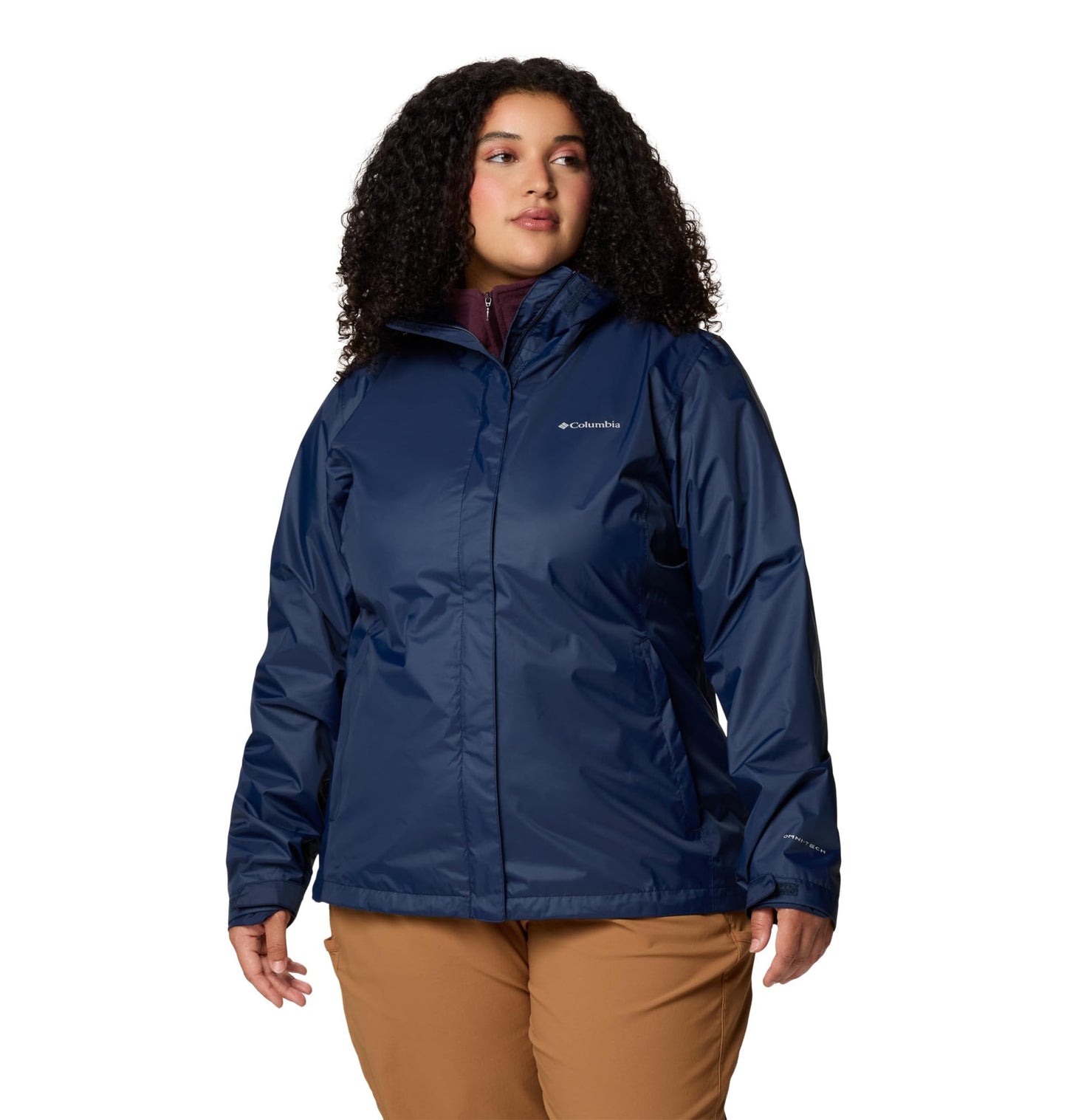 Columbia Womens Arcadia II Waterproof Rain Jacket, Collegiate Navy, Medium