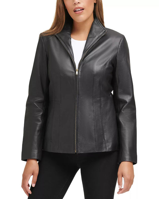 COLE HAAN Women's Outerwear JACKET/COAT,BLACK,MEDIUM