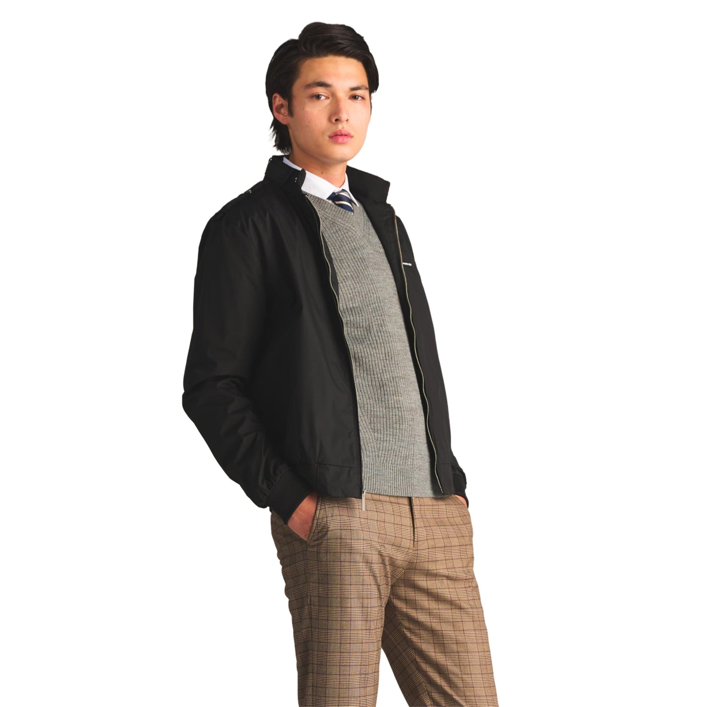 Members Only Men's Classic Iconic Racer, Slim Fit Jacket (Black, XL)