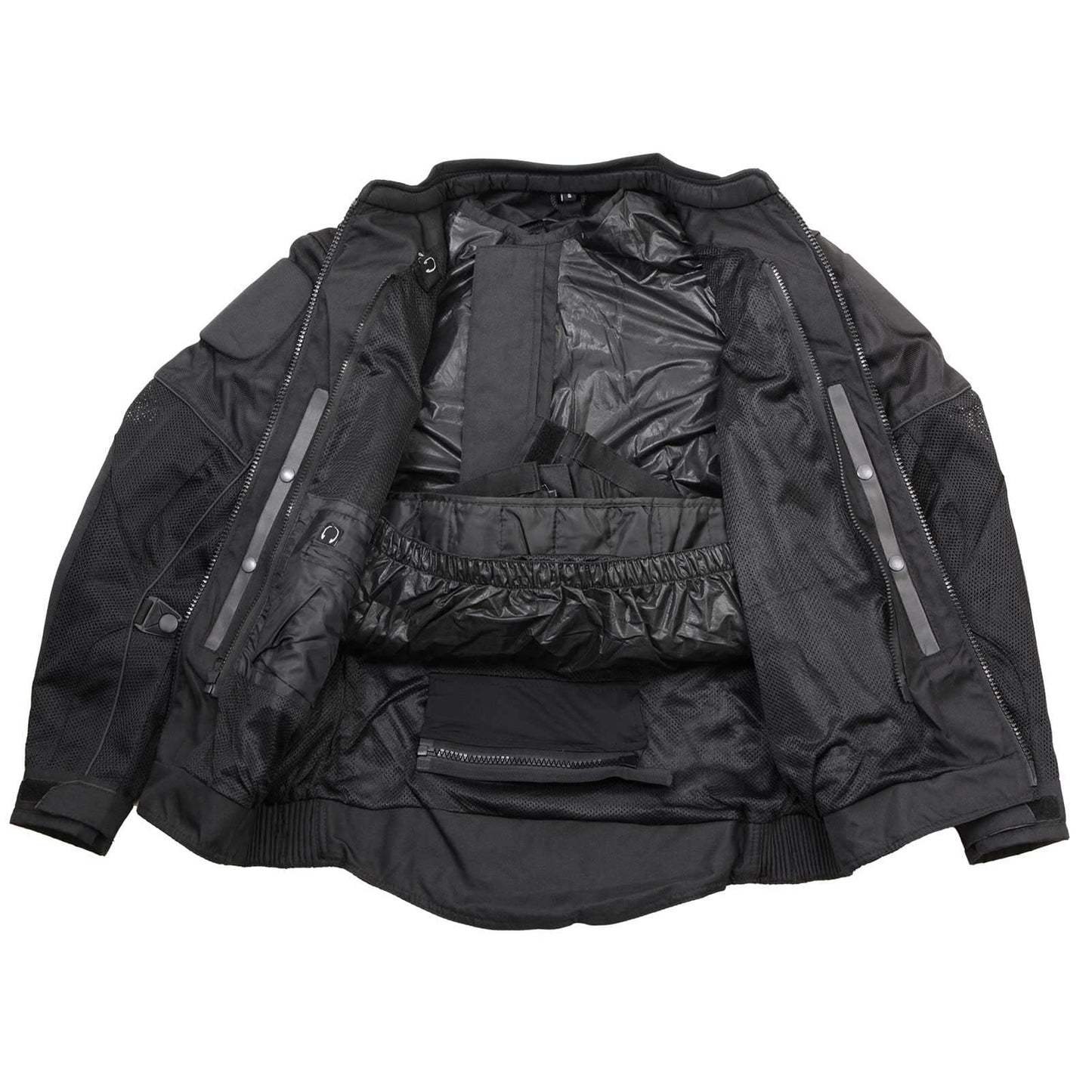 Milwaukee Leather Men’s CE Armored All-Season Motorcycle Jacket - Protective Textile Racer Design - X-Large