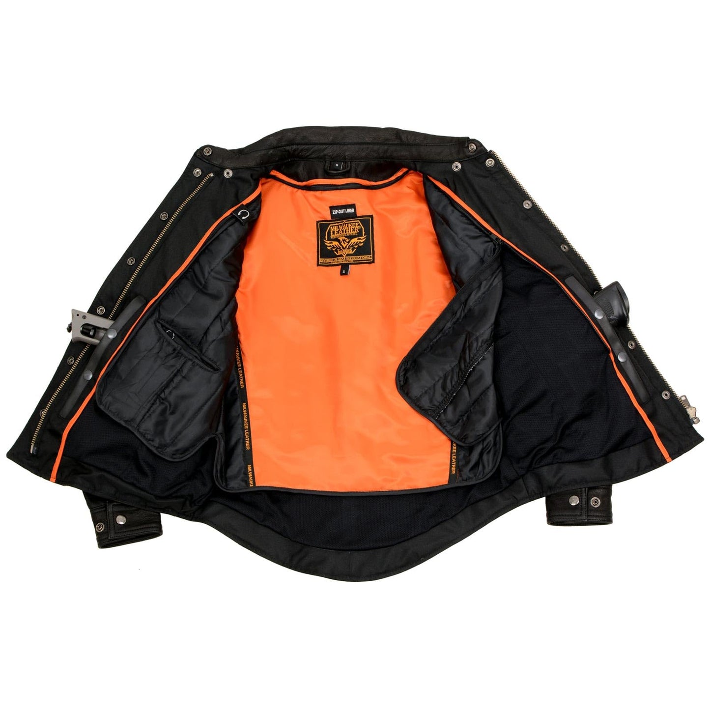 Milwaukee Leather MLL2600 Women's Black Premium Leather Shirt Style Jacket w/Removable Liner - Large