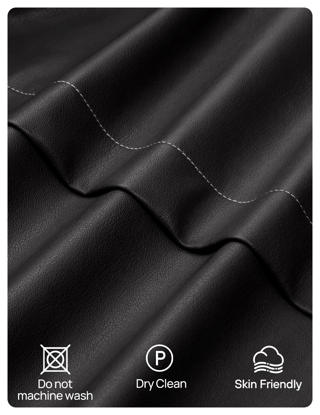 ZESICA Women's Faux Leather Jacket Oversized Zipper Motorcycle Coats 2026 Spring Fashion Trendy Clothes Outfits Black Small