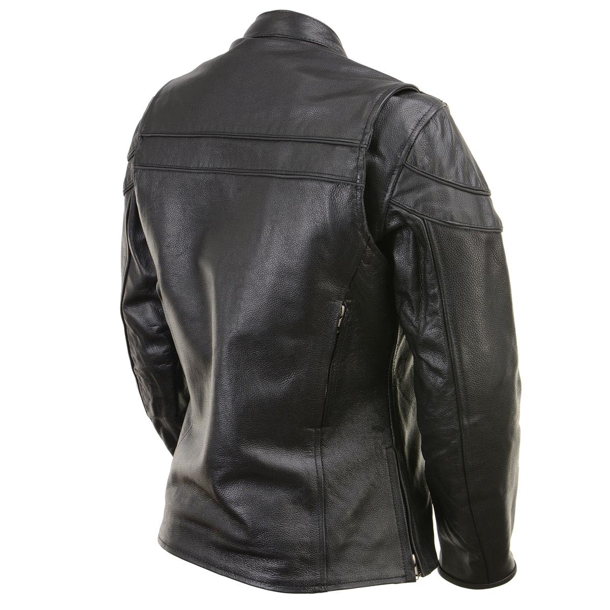 Milwaukee Leather LKL27008 Women's Premium Black Leather Motorcycle Rider Jacket with CE Armor Protection - Medium