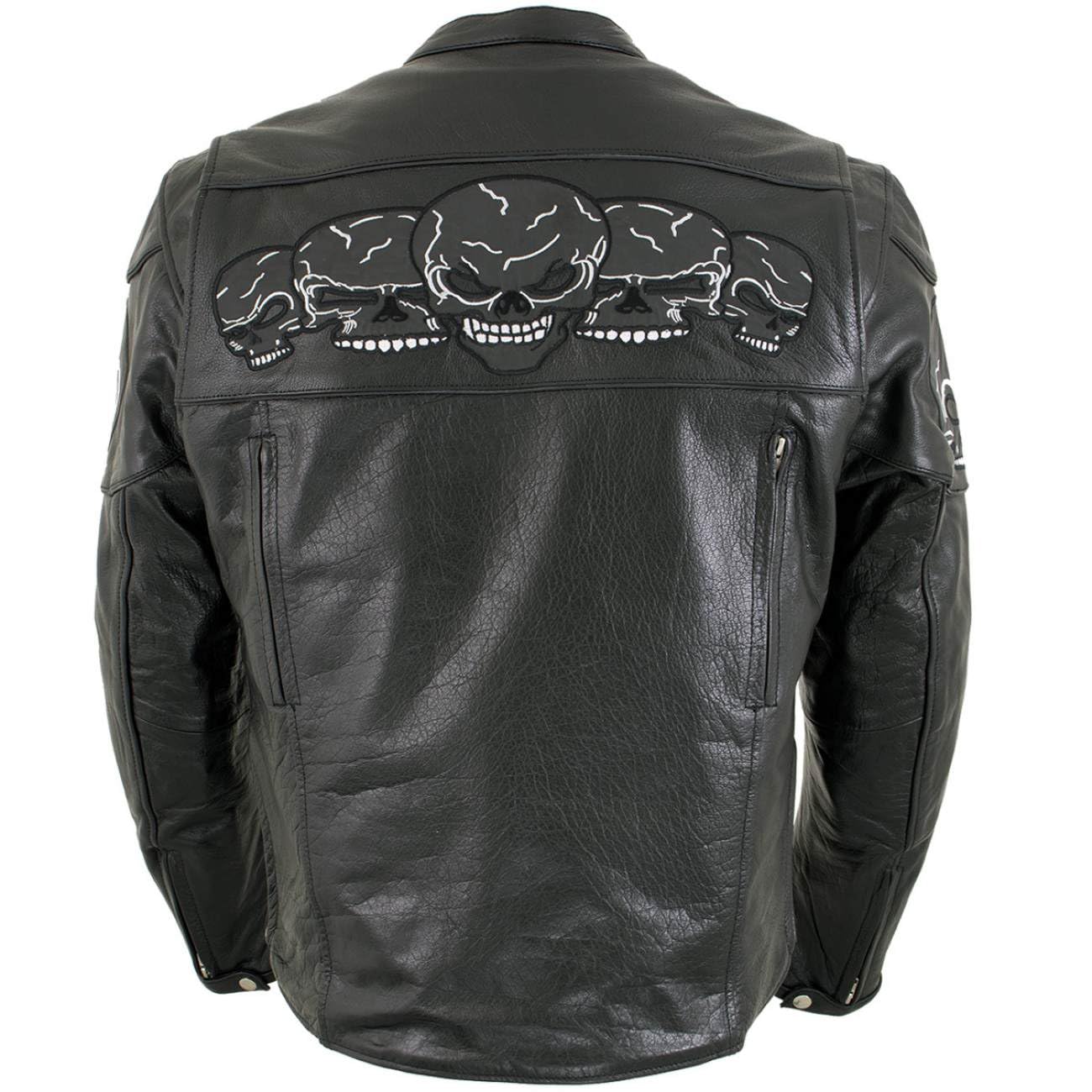 Milwaukee Leather Men's Racer Style Premium Leather Motorcycle Jackets - Medium