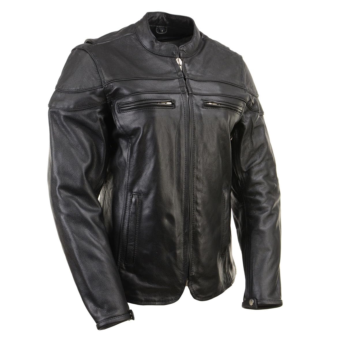 Milwaukee Leather LKL27008 Women's Premium Black Leather Motorcycle Rider Jacket with CE Armor Protection - Medium