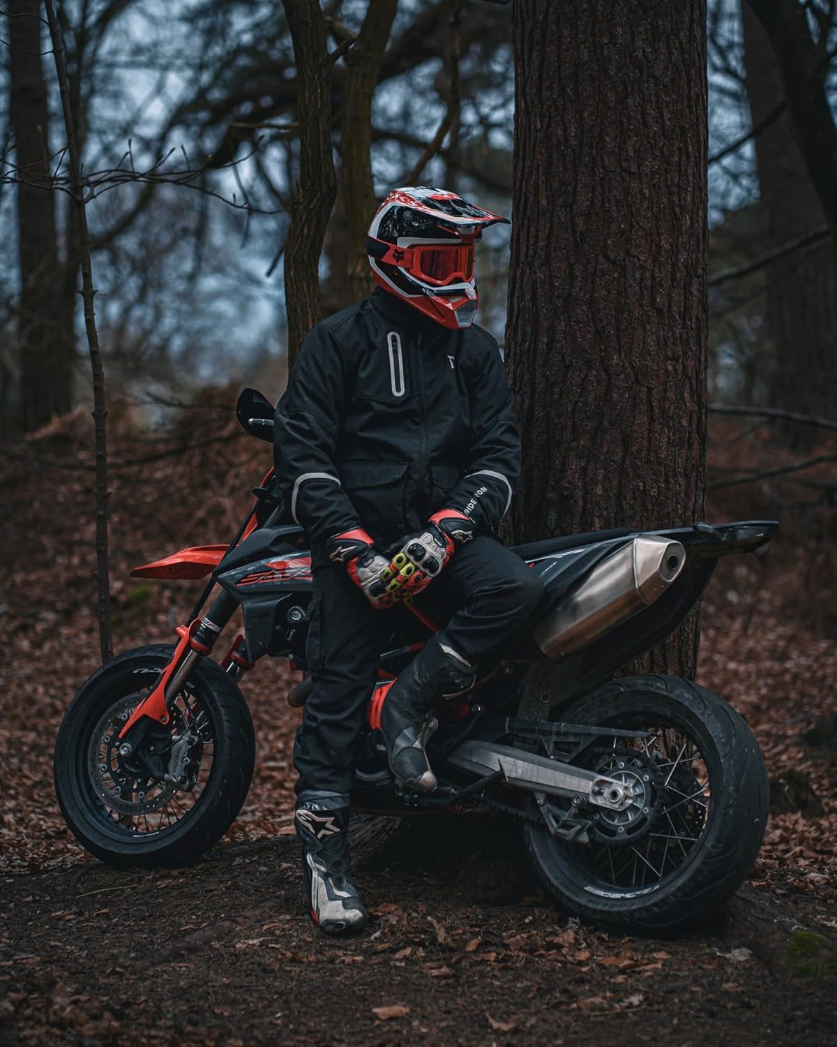 RIDEIRON Motorcycle Riding Jacket with CE Armor