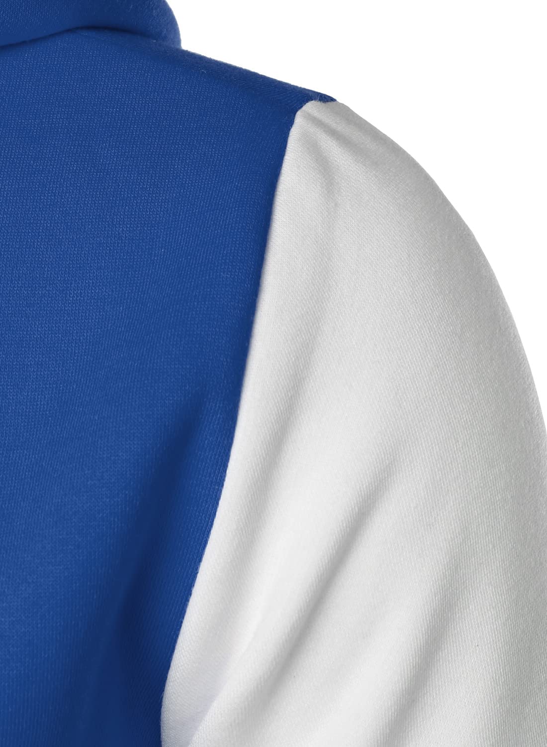 HOOD CREW Mens Casual Sports Varsity Jacket Fashion Hooded Letterman Jackets Blue M