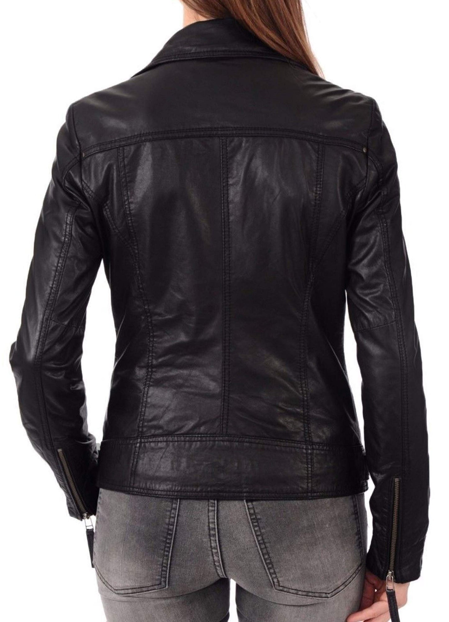 KYZER KRAFT Womens Leather Jacket Bomber Motorcycle Biker Real Lambskin Leather Jacket for Womens 29 M