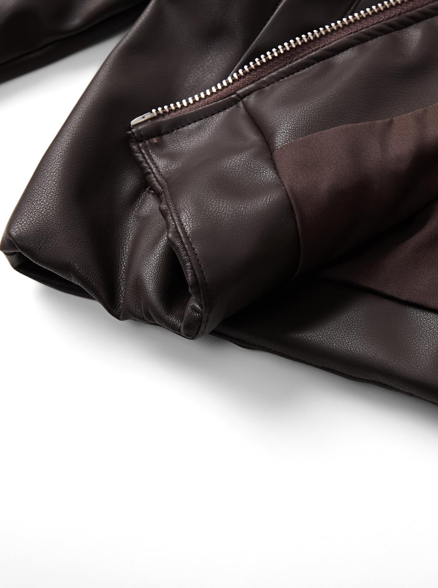Eliacher Pu Leather Baseball Jacket Women Crop (US 4-6)