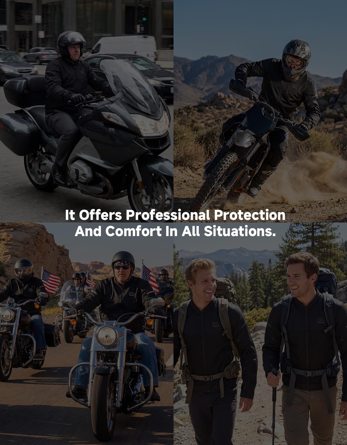 KEMIMOTO Motorcycle Summer Mesh Jacket for Men Lightweight with CE Armors