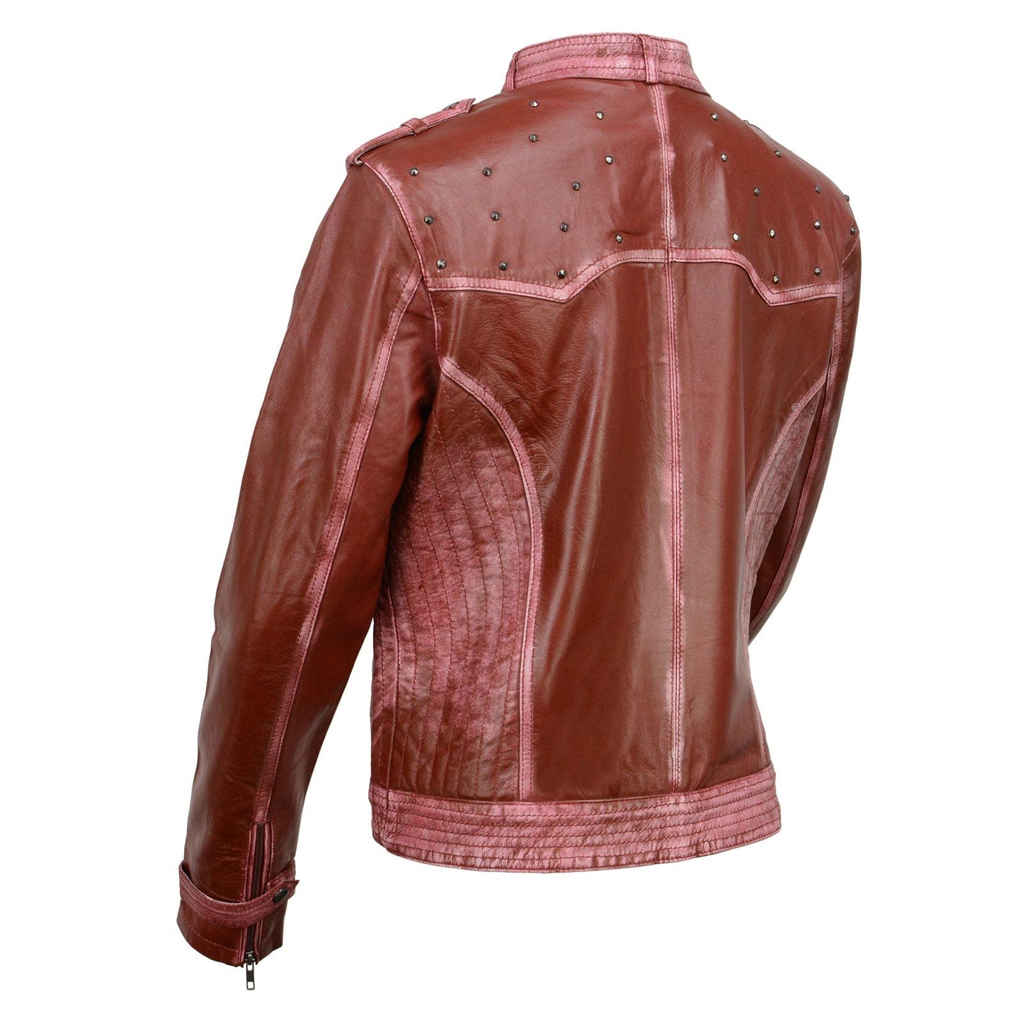 Milwaukee Leather Women's Premium Leather Biker Style Casual Fashion Coats-Jackets SFL - Large