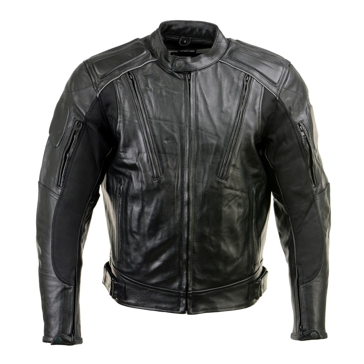 Milwaukee Leather Men's Racer Style Premium Leather Motorcycle Jackets - Small
