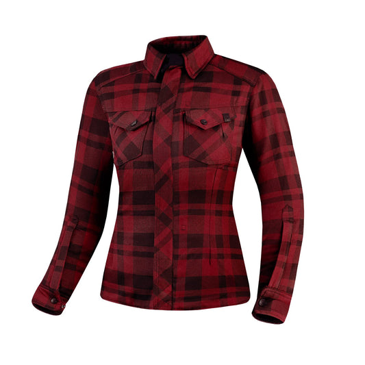 SHIMA Renegade 2 Motorbike Shirt for Women AirForce Back Protector Armour Riding Motorcycle Jacket Stretch Bikers Ventilated Lightweight Armoured Bike Textile Motorcycles (Womens, Red, XXL)