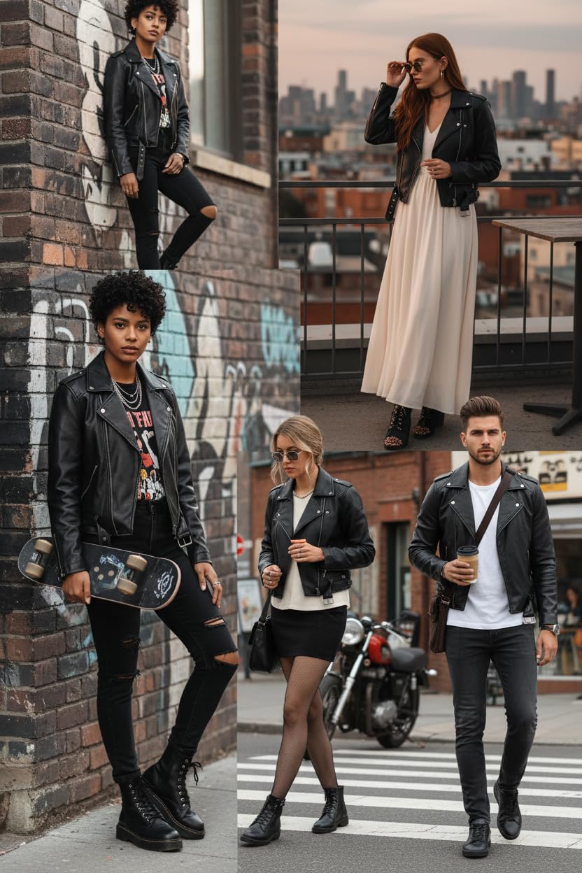 Eliacher Cropped Pu Leather Jacket (US 16-18)
