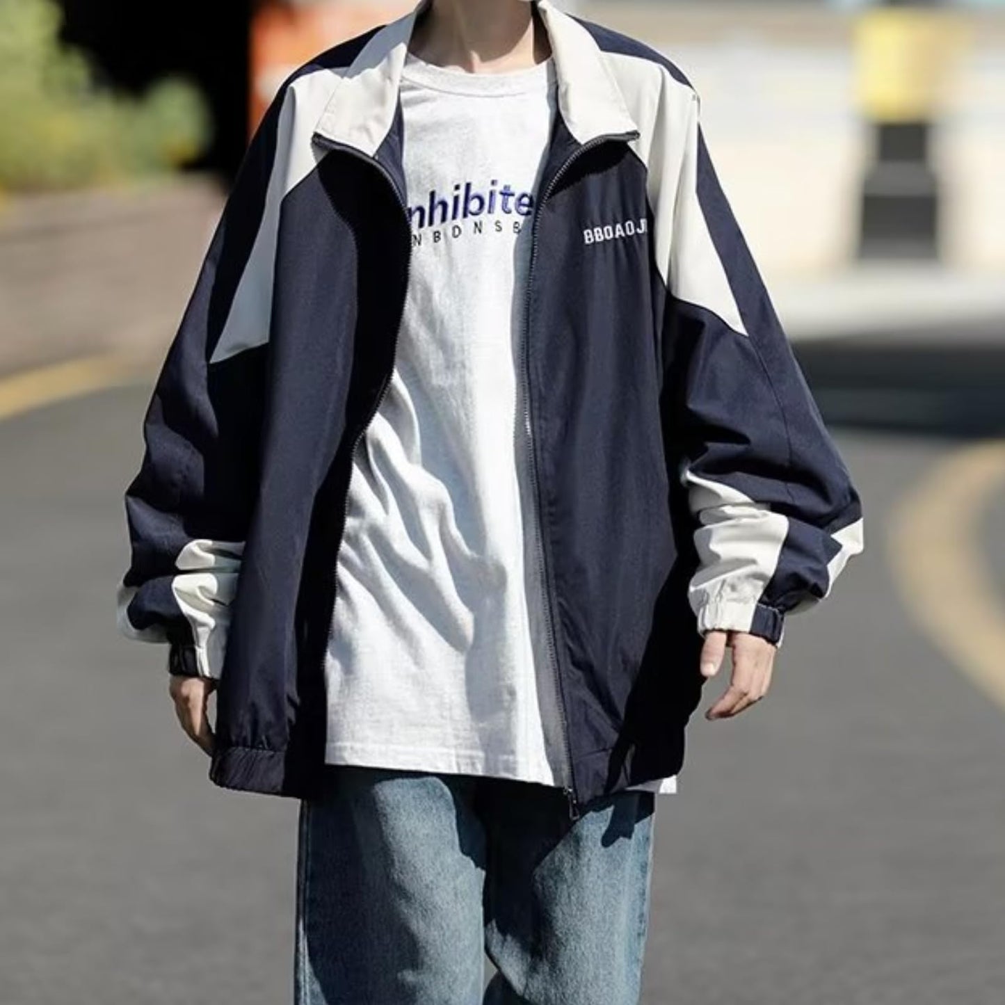 Hesaco Unisex Varsity Jacket, Letter Winter Jackets for Men and Women Streetwear Bomber Coats (US, Alpha, Large, Regular, Regular, Blue2)