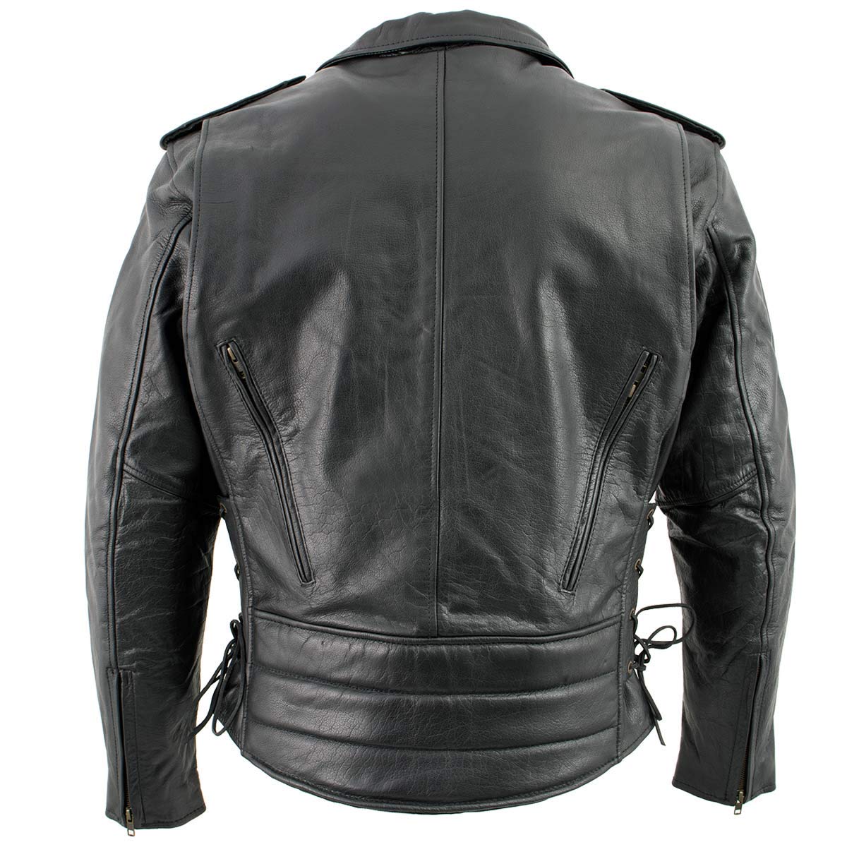 Milwaukee Leather LKM17004 Men's Classic Premium Black Vented Motorcycle Leather Biker Riders Jacket - X-Large