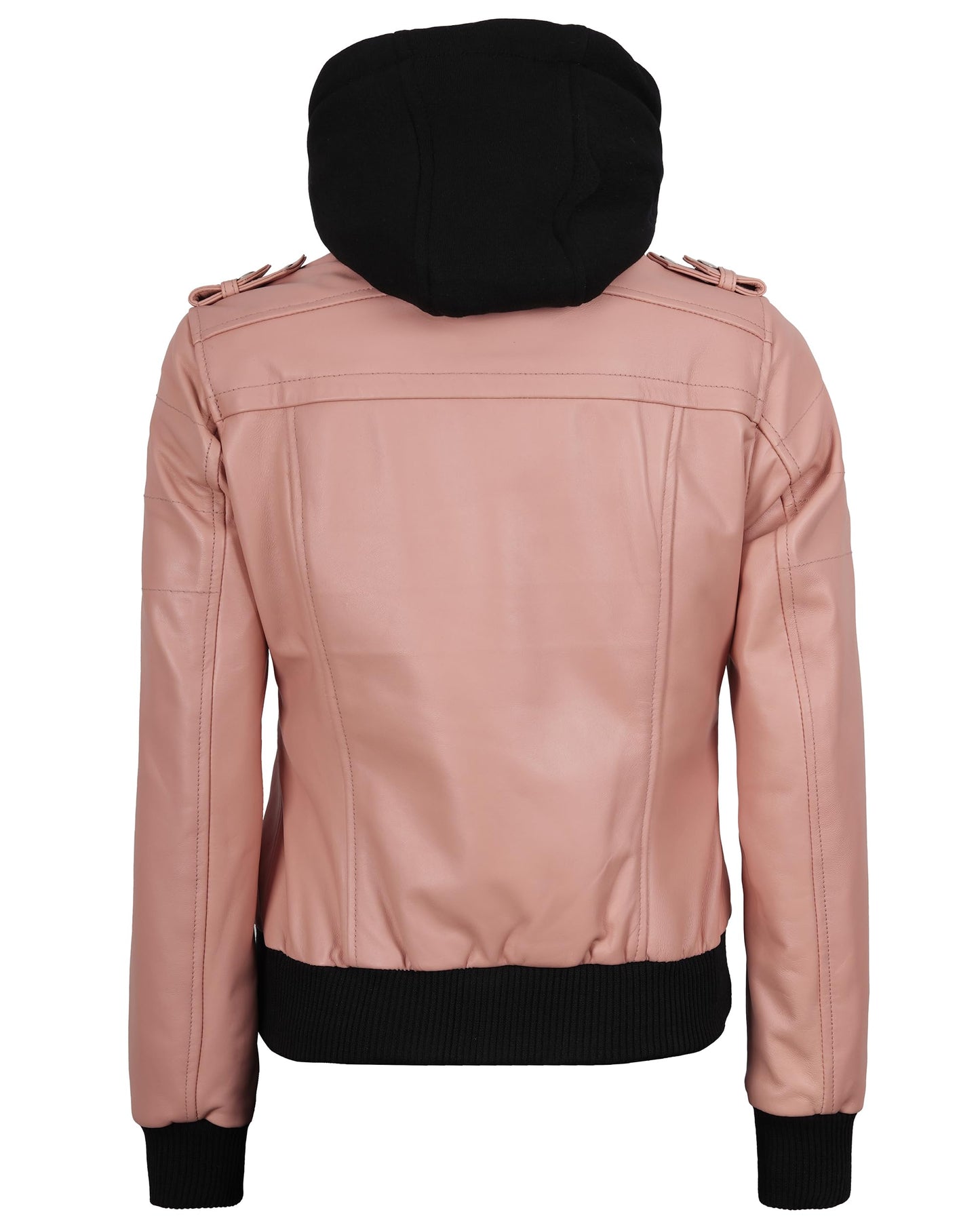 Decrum Disc Pink Leather Jacket Women - Womens Bomber Jacket | [1327015] Edinburgh Pink, XL