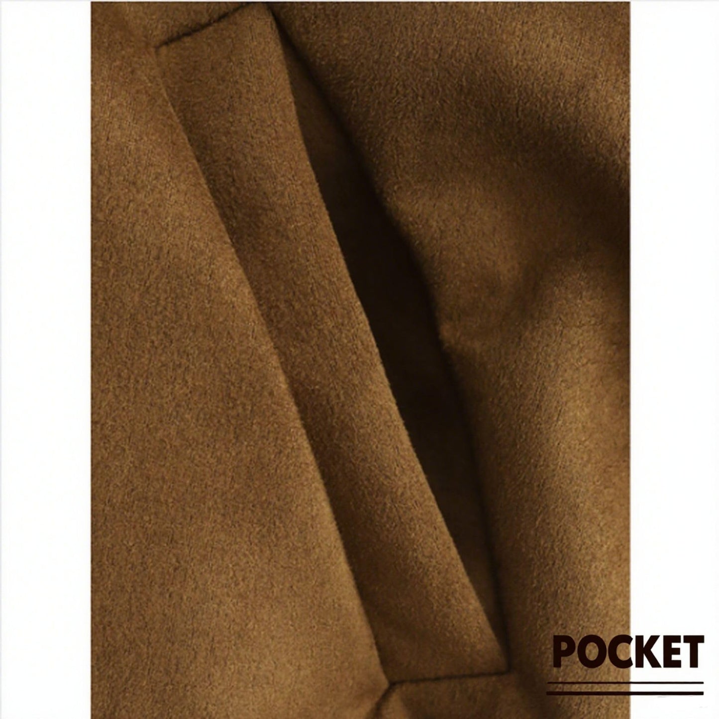 Xunger Women's Faux Suede Bomber Jacket Spring Lapel Pilot Coat Casual Oversized Long Sleeves Trendy Streetwear Outerwear(1026-01BrownPocket-M-RD)