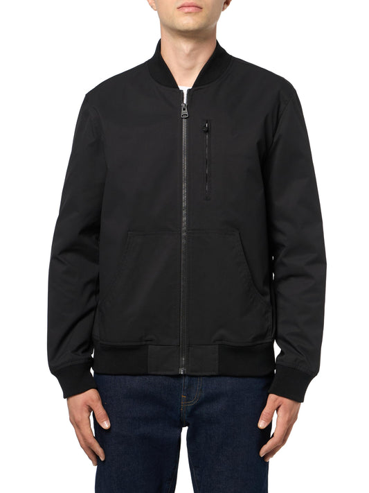 Levi's Men's Rib Knit Bomber With Chest Zip Pocket, Black, Large