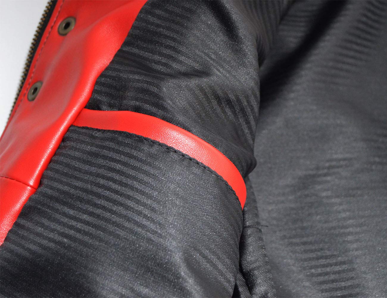 DIZLLER Party&Dance wear - D1 - Red & Black leather Jacket - FAUX Leather - 3XL