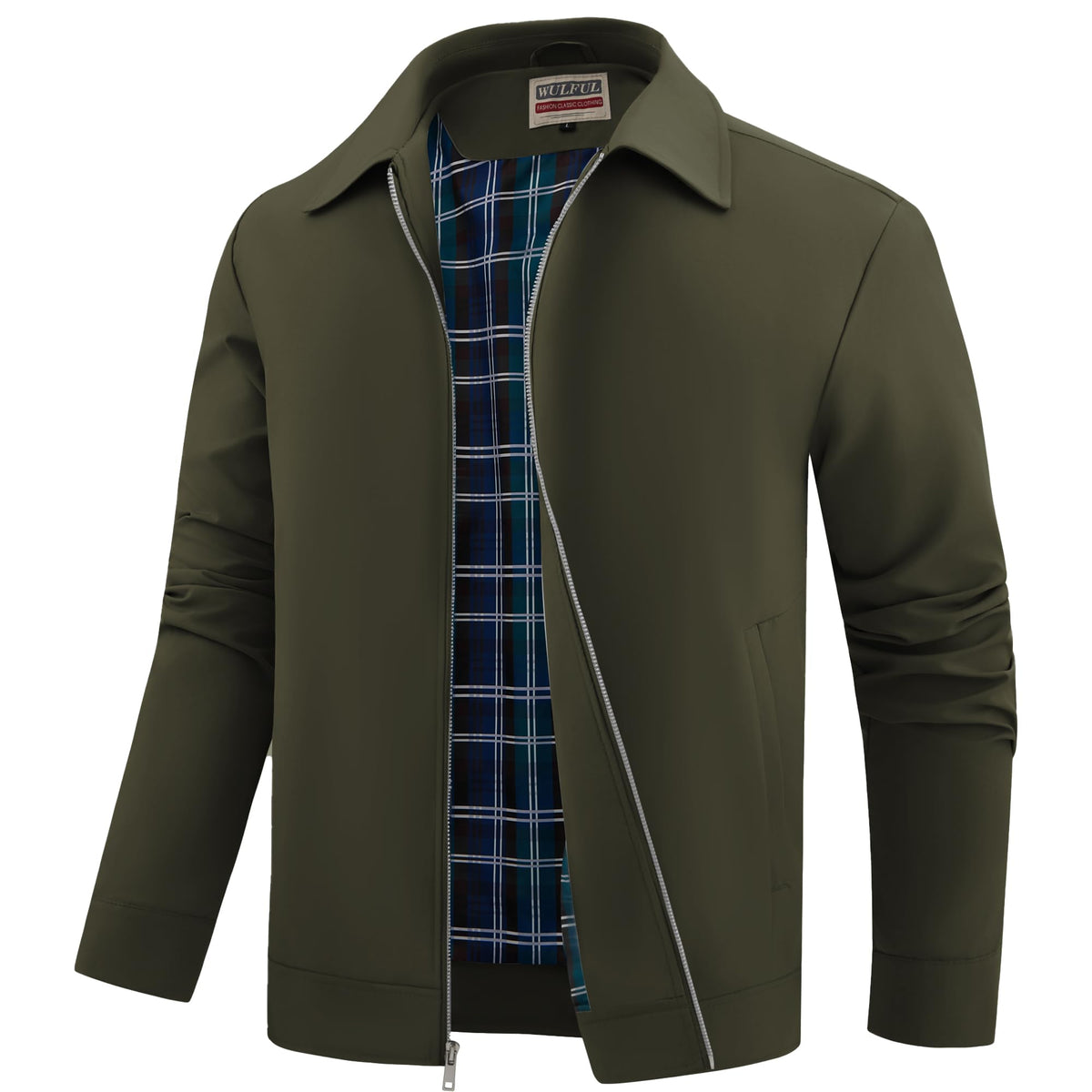 WULFUL Men's Lightweight Jackets Casual Windbreaker Stylish Light Golf Work Dress Business