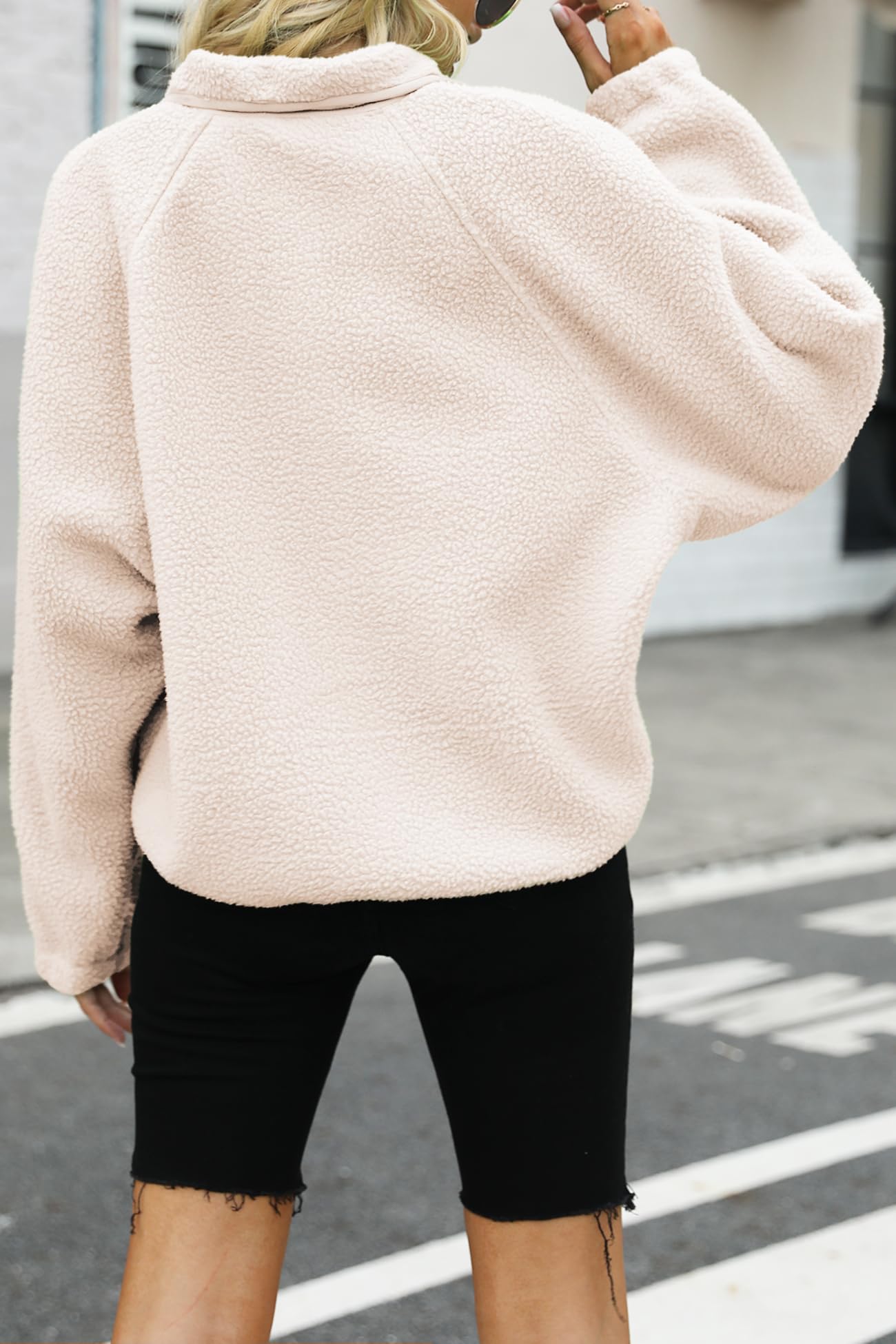 Nirovien Fuzzy Fleece Jacket Womens Sherpa Jacket Button Up Jacket Fleece Jacket for Women Winter Coats(Beige,M)