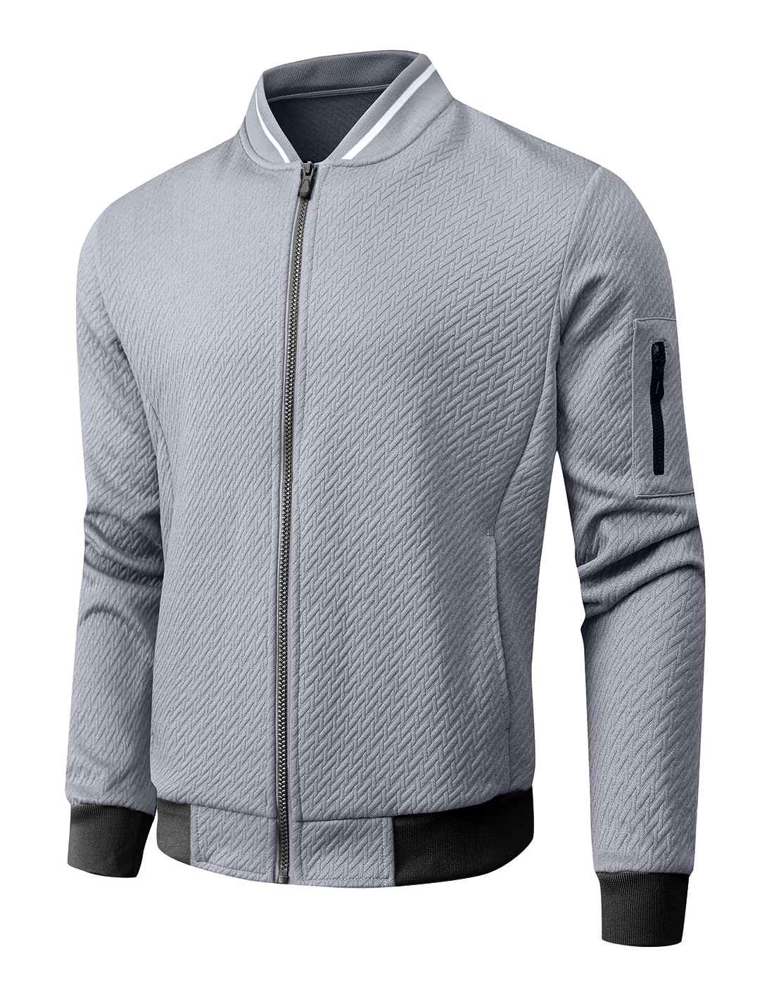 SAVKOOV Mens Loose Fit Lightweight Jacket Casual Stylish bomber Jacket
