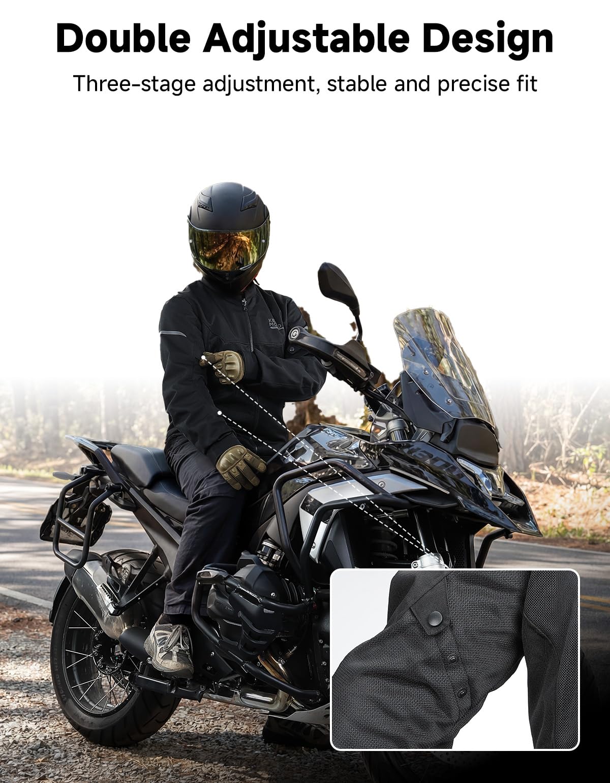 KEMIMOTO Motorcycle Summer Mesh Jacket for Men Lightweight with CE Armors