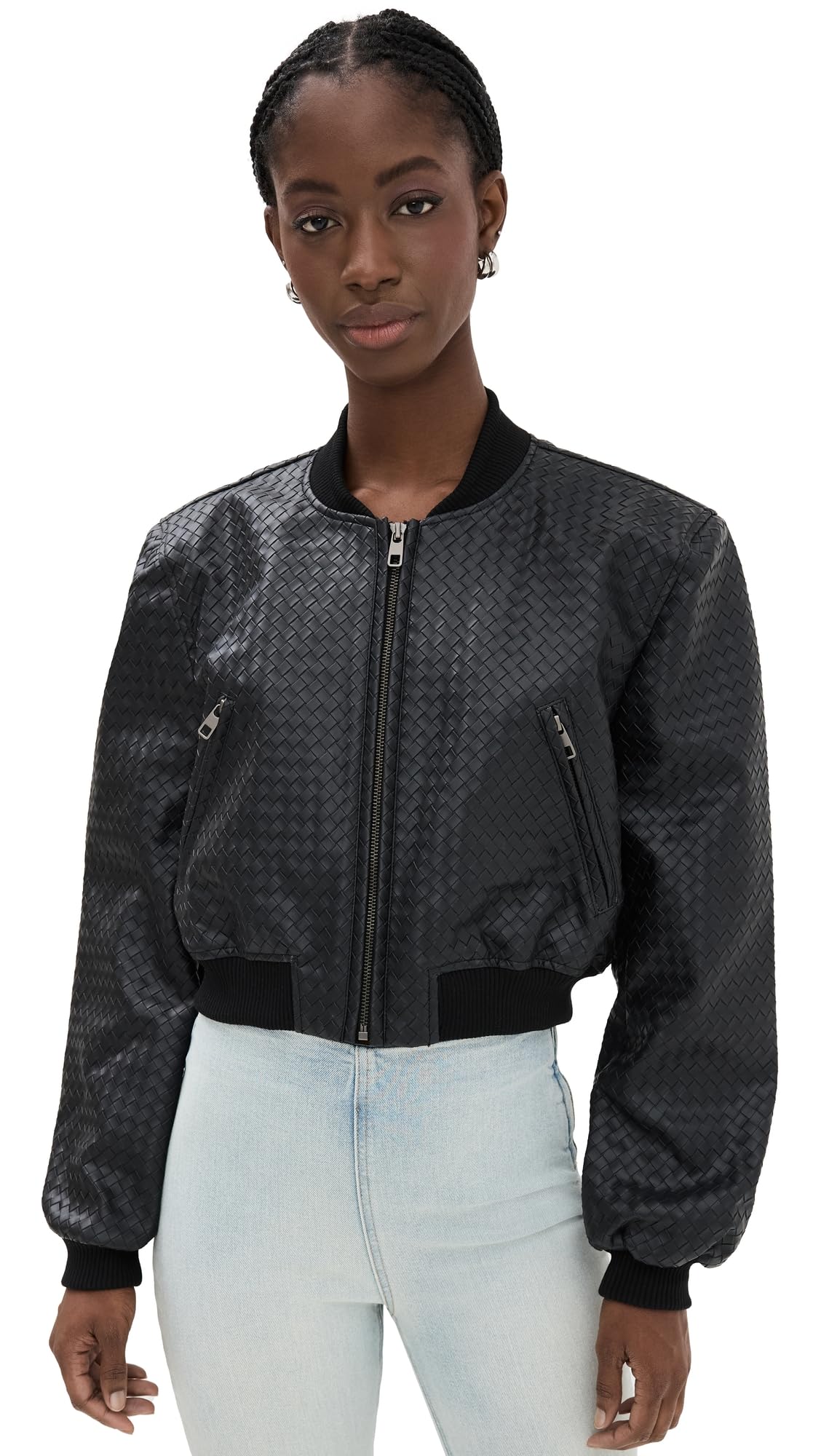 Lioness Women's Allure Woven Bomber Jacket, Onyx, S
