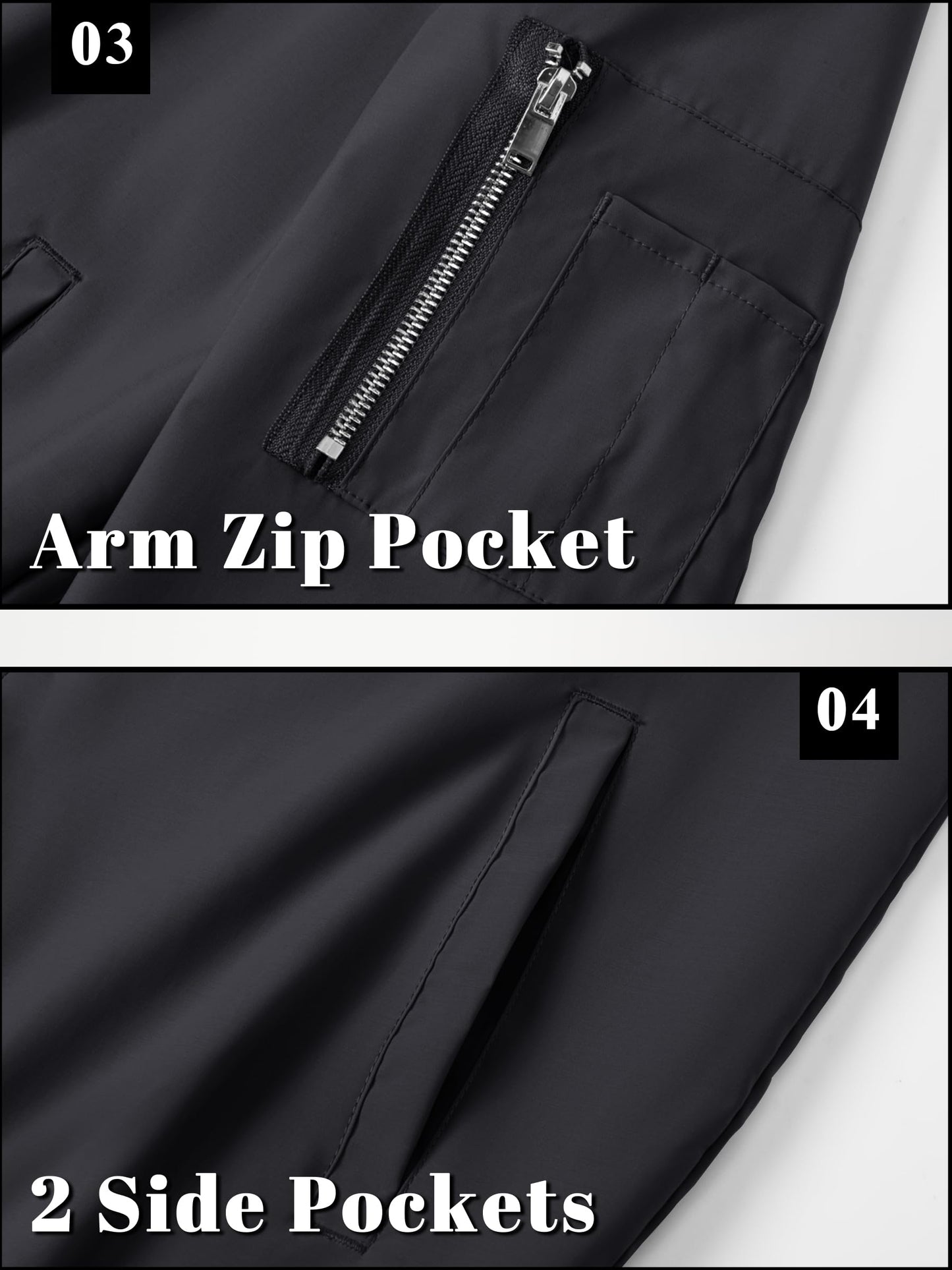 TACVASEN Bomber Jacket Men Varsity Jackets Black Bomber Jackets Men Windproof Jackets Mens Casual Jackets Mens Spring Jackets Harrington Jacket