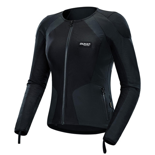 DUHAN Womens Motorcycle Riding Jacket Summer Mesh Motorcycle Shirt for All Seasons Powersports with CE Level 2 Armor