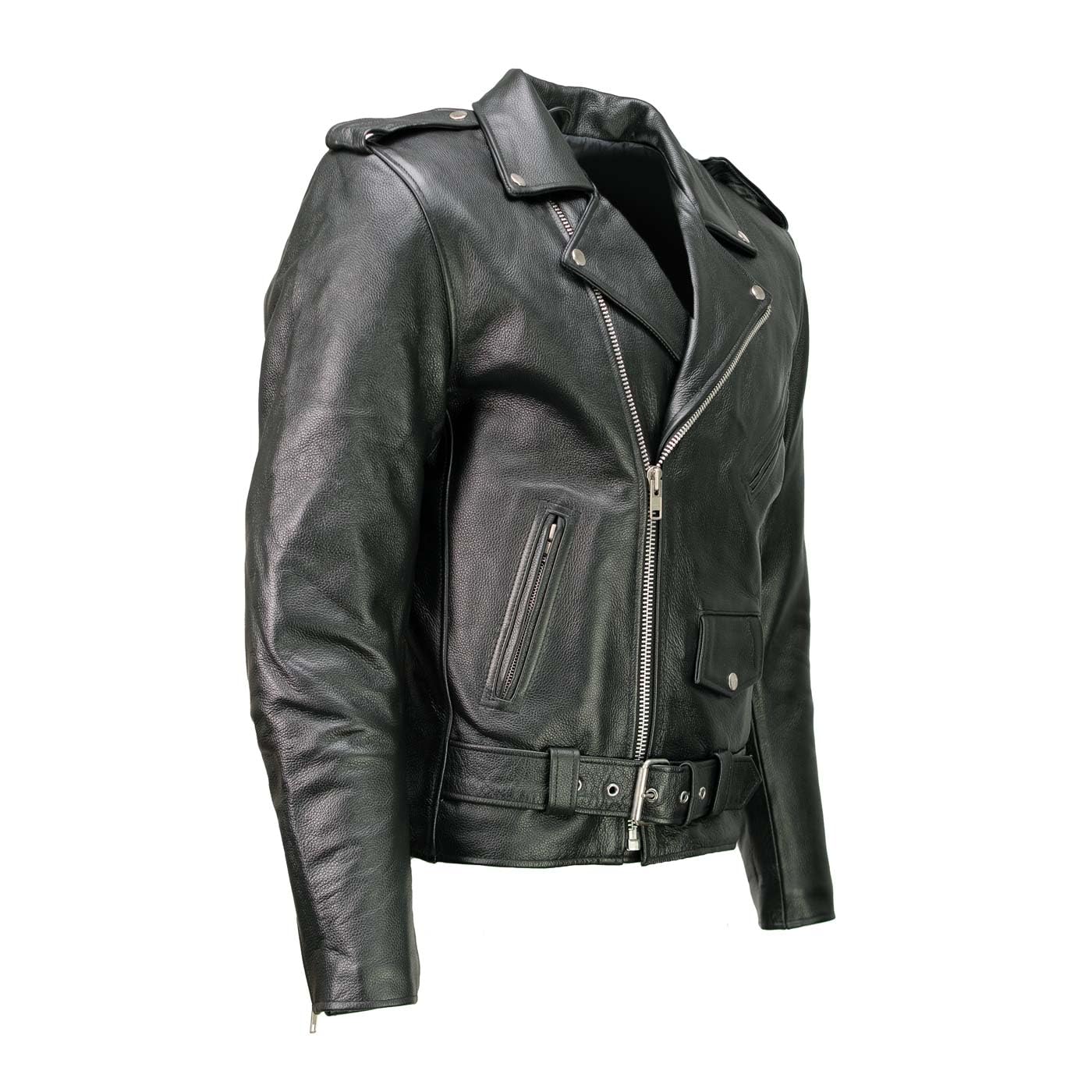 Milwaukee Leather Men's Classic Premium Leather Motorcycle Biker Riders Jackets - X-Small